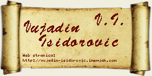 Vujadin Isidorović vizit kartica